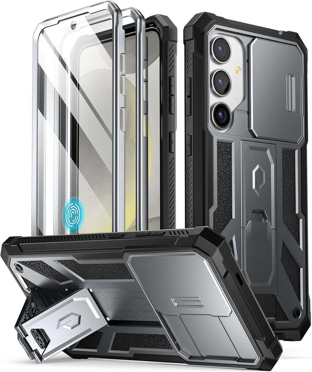 Захисний чохол 360° Poetic Spartan Gun Metal для Samsung Galaxy S24 Ultra SM-S928