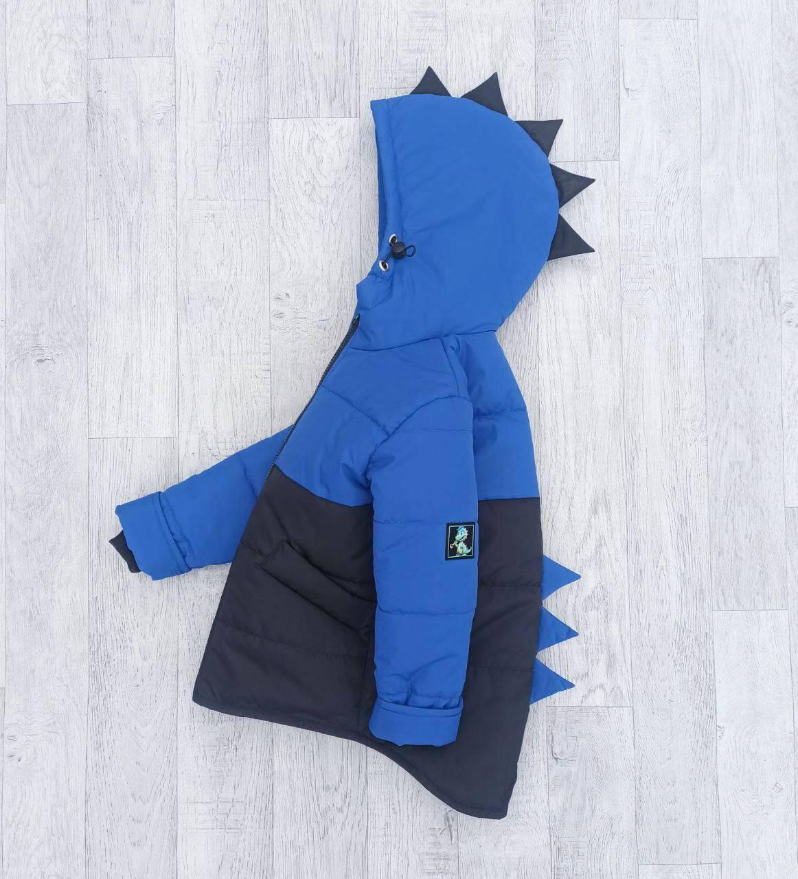 Дитяча куртка демісезонна на хлопчика Діно курточка весна-осінь синя 98-104р, фото 1