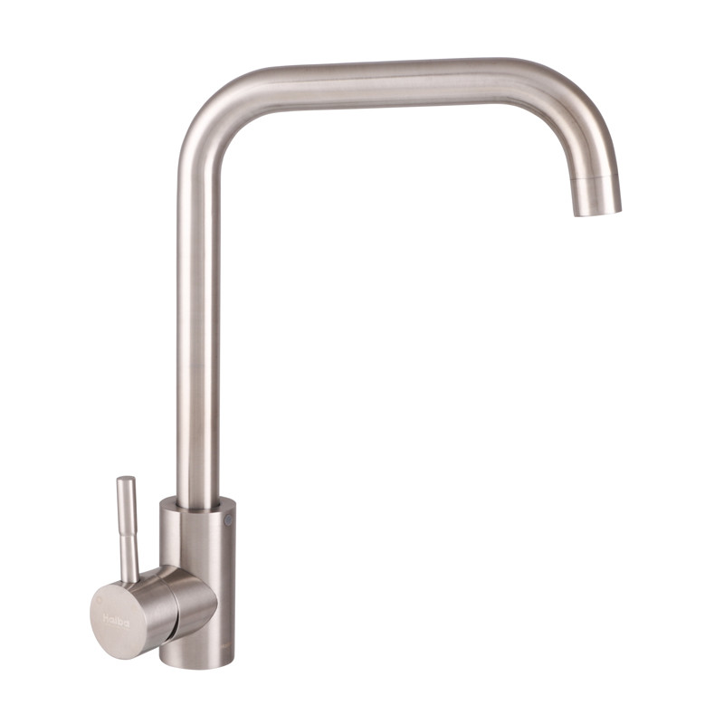 Смеситель для кухни ZERIX DAX-011G нержавейка, сатин HB3895, фото 1