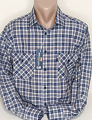 Чоловічі сорочки бавовна 100% Brossard vd-0055 класична бежева клітина, чоловічі сорочки стильні натуральні 44