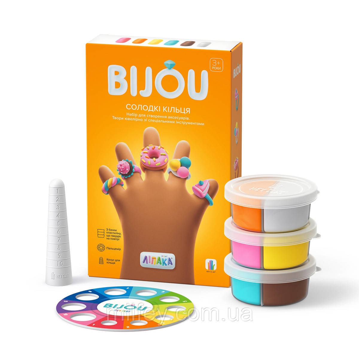 Набір пластиліну Ліпака - Біжутерія: Солодкі Каблучки, фото 1