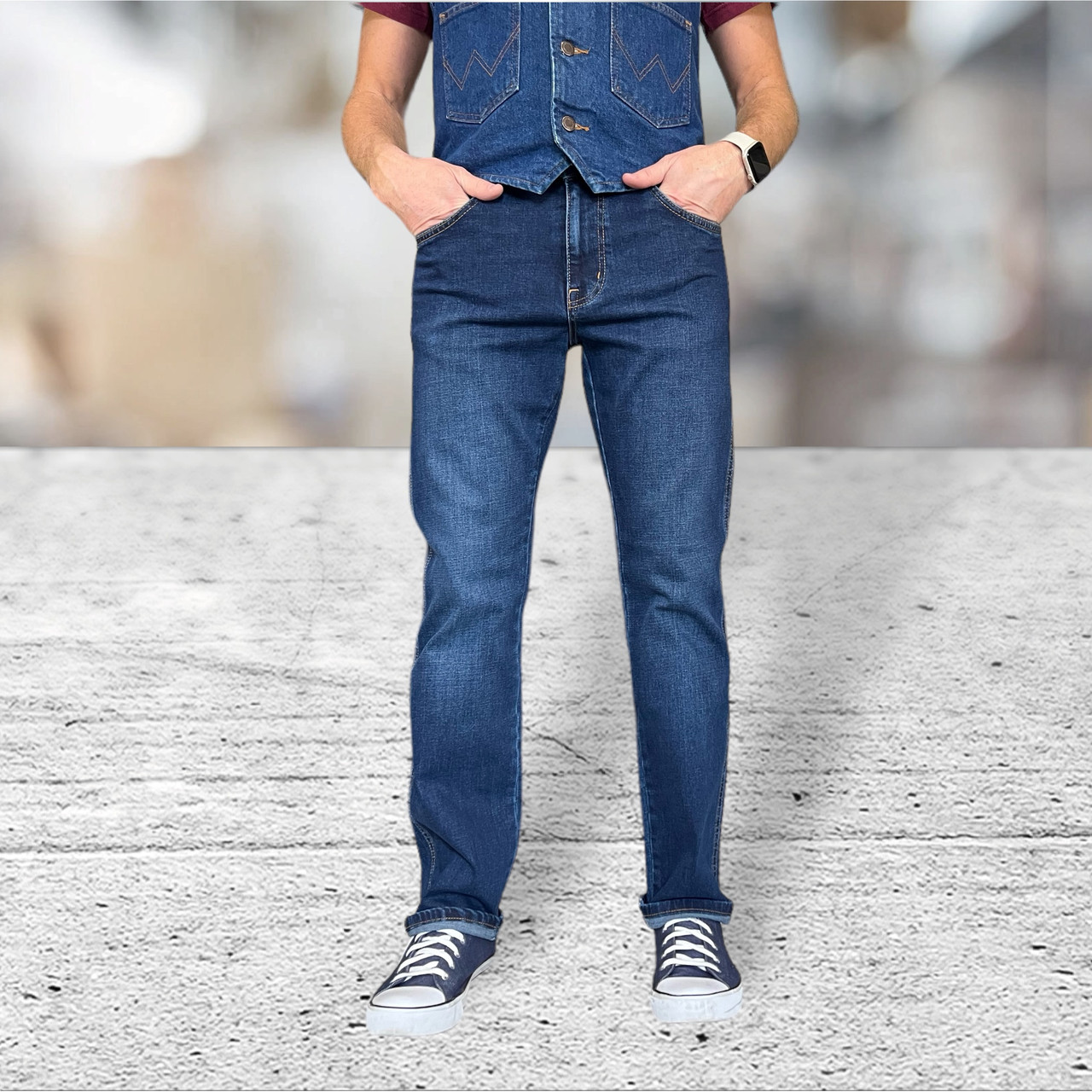 Джинси Wrangler Stretch Denim T010050 темно-синій