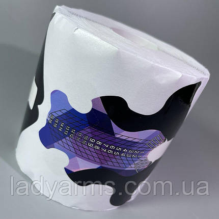 №014/300 Форми для нарощування широкі бузково-чорні крила, фото 1