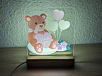 Светильник-ночник с напечатанной картинкой Медведик серце acr-uf000113