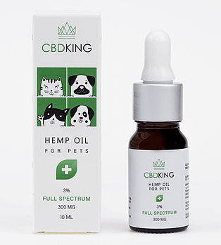 🌿 Олія КБД CbdKing CBD oil для тварин 3% Full Spectrum Польща