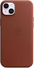 Оригінальний Чохол Apple Leather Case with MagSafe Umber для iPhone 14 Plus, фото 2
