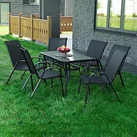 Комплект садовой мебели для террасы дома Стол 150 X 90 X 70 СМ + 6 стульев (Garden Line)