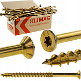 Шуруп саморіз 8х140мм Wkret-Met Klimas WKCS оцинкований посилений для дерева з потайною головкою упаковка 50 штук, фото 3