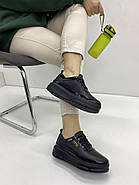 Кросівки жіночі GUERO G352-530-10-18 шкіряні чорні 36, фото 3