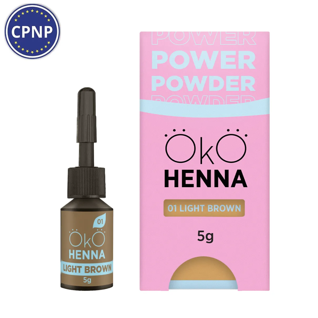 OKO Хна для брів Power Powder 01 Light brown, 5г (світло-коричнева)