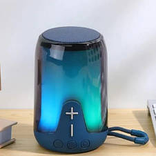 Bluetooth-колонка TG652 з rgb підсвічуванням, speakerphone, радіо, blue, фото 4