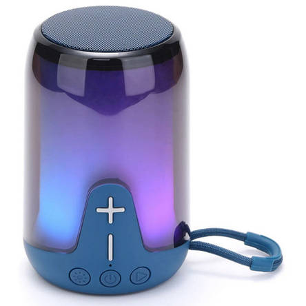 Bluetooth-колонка TG652 з rgb підсвічуванням, speakerphone, радіо, blue, фото 1