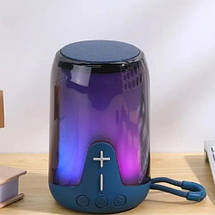 Bluetooth-колонка TG652 з rgb підсвічуванням, speakerphone, радіо, blue, фото 5