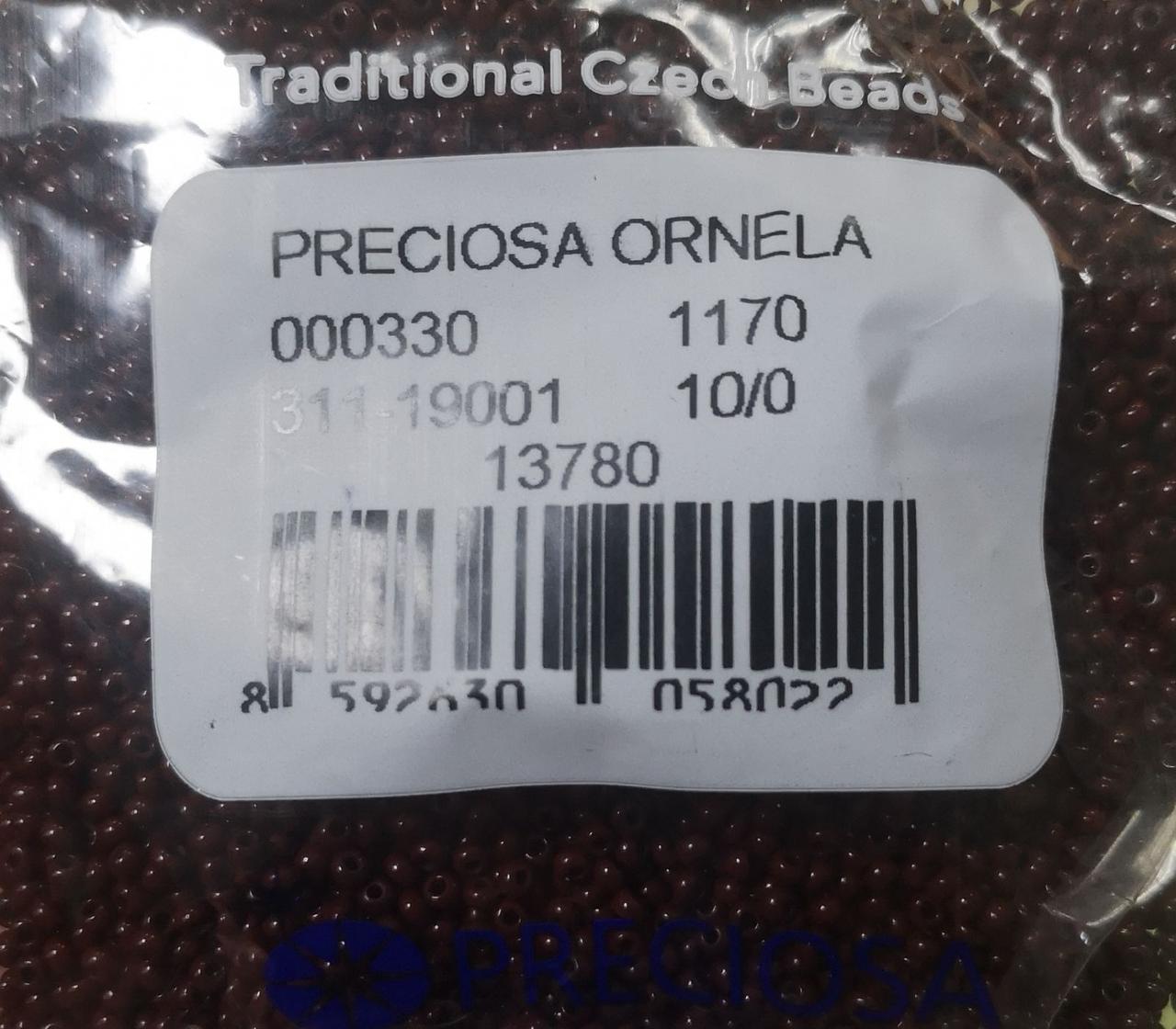Бісер Preciosa 10/0 колір 13780 темно-коричневий 10 г, фото 1