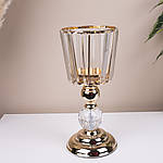Підсвічник металевий Кристал колір золото  29 см
