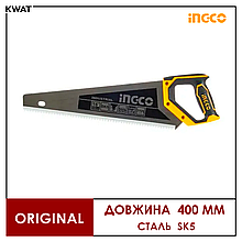 Ножівка по дереву INGCO INDUSTRIAL 400 мм 7 зубів на дюйм Сталь SK5