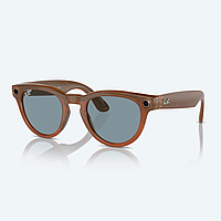 Смарт-окуляри Ray-Ban Смарт-окулярі Meta Headliner Shiny Caramel Transparent Frame/Teal Blue Lenses RW4009 670