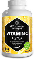 Витамин С 1000 мг + биофлавоноиды + цинк Vitamaze 180 таблеток