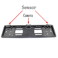 Камера заднього огляду для автомобільного номера з підсвіткою номера на 16 LED 002, фото 3