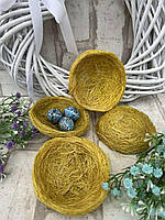 Гнездышко декоративное из сизаля для пасхальных поделок, д - 9 см