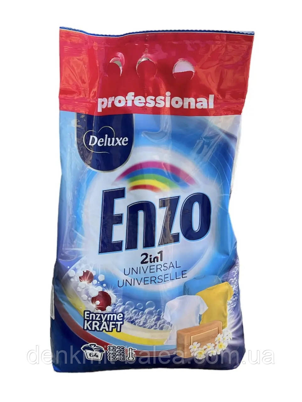 Пральний порошок для білої та кольорової білизни  Enzo Universal 2in1 4.8 кг