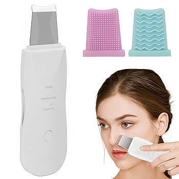 Ультразвуковий скрабер для чищення обличчя, від USB, MGE-008 / Бездротовий апарат для чищення пор обличчя