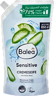 Balea Creme Seife Sensitive mit Aloe Vera Жидкое крем-мыло для рук "Нежность с алое вера" 850 мл Запаска