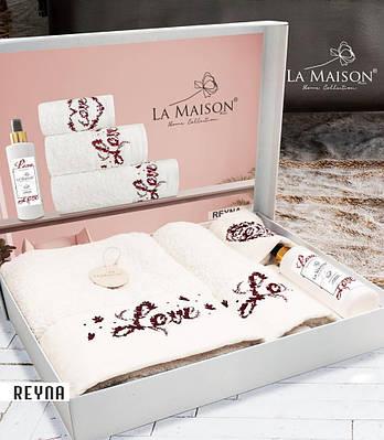 Подарунковий набір рушників La Maison, 3 шт. з ароматом Reyna (3 шт)