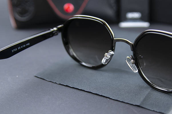 Сонцезахисні окуляри RAY BAN Ferrari поляризаційні UV400 (арт. 3703) чорна лінза градієнт, фото 4