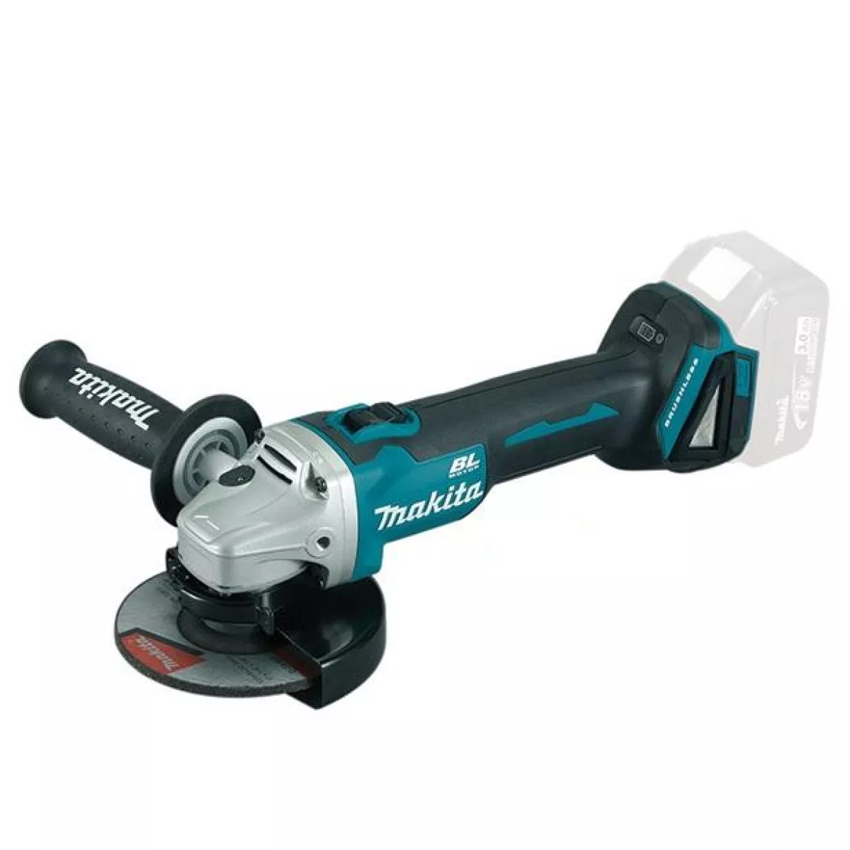 Болгарка акумуляторна (без акумулятора і кейса) Makita DGA504Z, 125 мм, 79 дБ, 8500 об/хв, фото 1