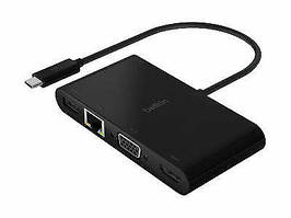 Belkin USB-C - Ethernet, HDMI, VGA, USB-A, 100W PD, black