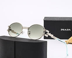 Жіночі сонцезахисні овальні окуляри Pr (1702) silver