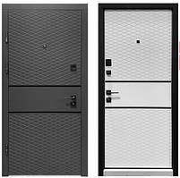 Вхідні двері модель П-3К-187 Антрацит / Білий матовий