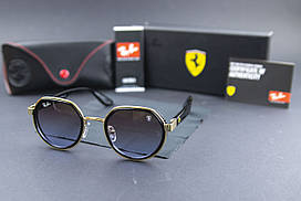 Сонцезахисні окуляри RAY BAN Ferrari поляризаційні UV400 (арт. 3703) золота оправа/лінза градієнт