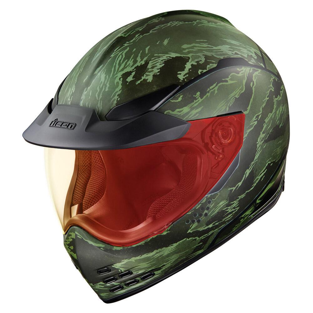 МОТОШОЛОМ ЗАКРИТИЙ ICON DOMAIN TIGER'S BLOOD КОЛІР GREEN