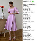 Стильне плаття жіноче міді довжини рукава на резинці Тканина костюмна S,M,L,XL, фото 10