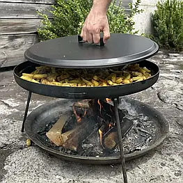 Комплект сковорода з кришкою на мангал або "буржуйку" ф500мм  SDR-50K