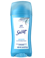 Натуральный дезодорант антиресперант без запаха от Secret, pH Balanced Unscented, стик, женский 73г