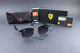 Сонцезахисні окуляри RAY BAN Ferrari поляризаційні UV400 (арт. 3698) чорний градієнт/срібна оправа