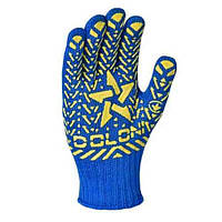 Doloni перчатки защитные трикотажные с ПВХ рисунком, размер 10, Звезда 587