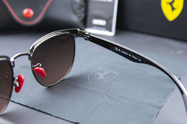 Сонцезахисні окуляри RAY BAN Ferrari поляризаційні UV400 (арт. 3698) коричнева лінза, фото 3