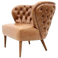 Дизайнерское кресло Элегант экокожа коричневая (Мебель-Плюс TM)