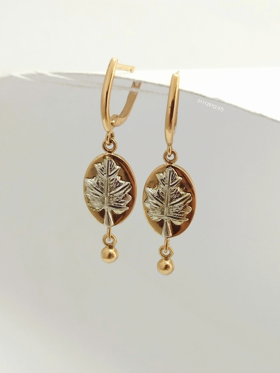 Золоті сережки самовари Ukr-Gold