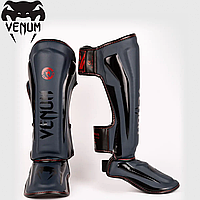 Защита голени и стопы Venum Elite Standup Shinguards Navy Blue Black-Red