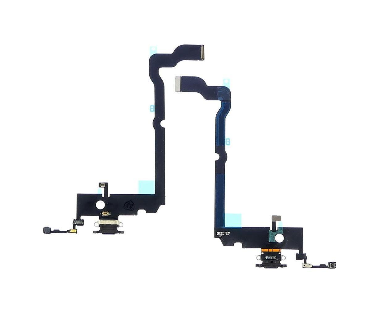 Шлейф для Apple iPhone XS Max з роз'ємом зарядки і мікрофоном (Чорний), фото 1