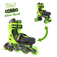 NEON Ролики COMBO SKATES Салатовий (Размер 34-37)