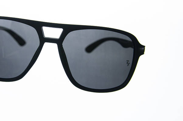 Сонцезахисні окуляри RAY BAN поляризаційні UV400 (арт. RB4184) чорні/синя оправа, фото 5