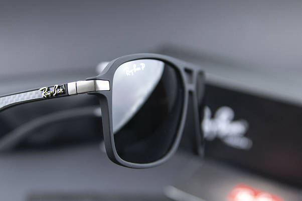 Сонцезахисні окуляри RAY BAN поляризаційні UV400 (арт. RB4184) чорні/чорна оправа, фото 5