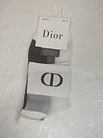 Носки женские Dior (36-41) сетка летний вариант черный с белый