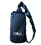 Спортивна сумка-месенджер через плечі. Зручна, повсякденна сумка. зносостійка сумка JORDAN оптом, фото 2